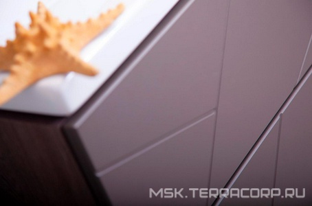 Тумба подвесная для комплекта Бриклаер  60 софт, БЕЗ РАКОВИНЫ, цв. графит ZZ Бриклаер Кристалл 4627125414510