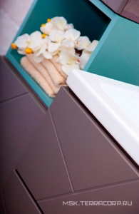 Тумба подвесная для комплекта Бриклаер  60 софт, БЕЗ РАКОВИНЫ, цв. графит ZZ Бриклаер Кристалл 4627125414510