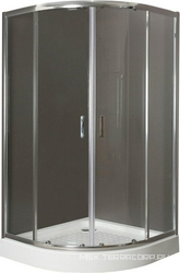 Душевой уголок 900х900хh1850мм, 1/4 круга, R550мм, (стекло прозрачн.5мм, фурн.цв.хром), Uno ZZ