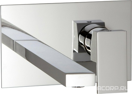 Смеситель для раковины, встраиваемый в стену, излив 260мм, (цв. brush nikel)  ZZ 3M Q 5652 JJ