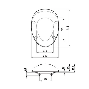 Сиденье для унитаза, с микролифтом, (отдельно не продаётся), Alessi Laufen alessi 8.9297.1.000.000.1