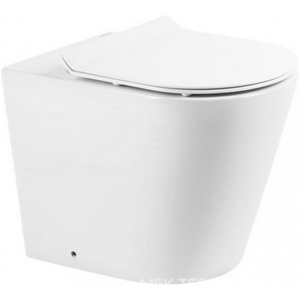 Унитаз напольный, 580x360x430мм, пристенный, безободковый, монтаж со скрытым в стене бачком, без сидения,  ZZ BelBagno Flay-R BB1003CBR