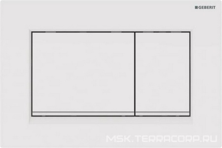 Клавиша двойного смыва, (панель и клавиши цв.белый, полоски цв.белый матовый), Sigma30 ZZ Geberit Sigma 30 115.883.11.1