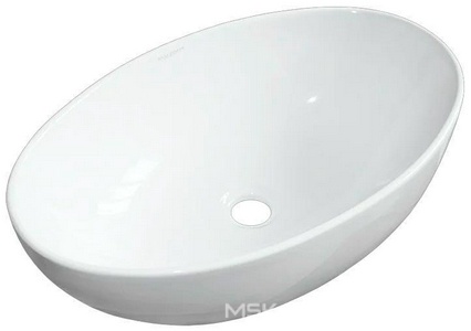 Раковина-чаша RINGO 53x34 см, БЕЗ отверстия под смеситель, белая Sanita Luxe Ringo WB.CT/Ringo/53-N/WHT.G/S1 / RNGSLWB01