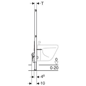 Монт. рама для подвесного биде, h112х50х4см, фановый отвод d50мм, манжета d32мм, (!!! БЕЗ комплекта крепл.арт.111.815.00.1 и угловых фитингов),  Geberit Duofix 111.520.00.1