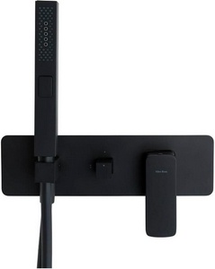 Смеситель для ванны, встраиваемый в стену, шланг, лейка, внутренняя часть в компл., (цв.черный матовый),  ZZ Allen Brau Infinity 5.21011-31