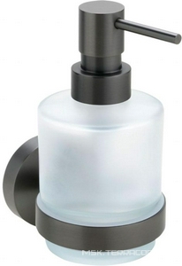 Дозатор для жидкого мыла, настенный, (цв.антарацит мат./ стекло мат.),  ZZ Bemeta Graphit 156109102