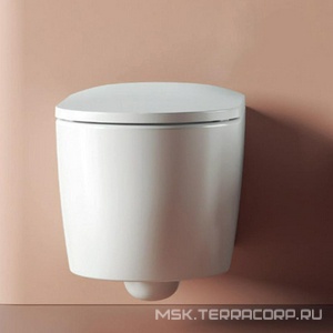 Сиденье для унитаза, с микролифтом, (цв. белый, петли цв. хром),  ArtСeram Monet MNA001 01; 71