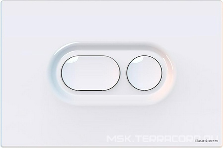 Клавиша двойного смыва, для инсталляции д/унитаза, (пластик цв.белый),  ZZ ArtСeram Atelier 702.000.05