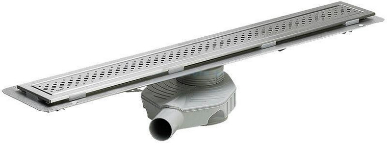 Душевой трап 800 мм, с решеткой и окантовкой, сифоном, БЕЗ опор арт.619107, мат.хром ZZ Viega Advantix 619060