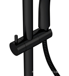 Душевая стойка для душа, термостат, ручной + верхний душ, шланг -150 см, цв. черный матовый XX Cersanit Brasko 63112