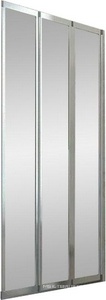 Шторка наборт  ванны PL73R-90-01-19C4, 900*1500 мм, складная правая, профиль хром, стекло прозрачное, ZZ Veconi PL-73R PL73R-90-01-19C4