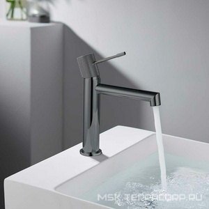 Смеситель для раковины, без д/к, (цв.вороненая сталь),  Vincea Desire VBF-1D1GM