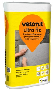 Вебер ветонит клей  Ultra Fix эластичный 25 кг. Vetonit Vetonit 1001905