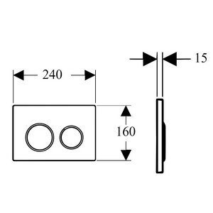 Клавиша двойного смыва, цвет золото ZZ Boheme Универсал 658 (золото)