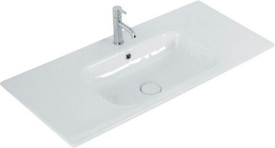 Раковина (ПРОДАЖА ТОЛЬКО C БАЗОЙ ПОД РАК.)1200х460мм, 1 отв.д/смесит., с переливом, (керамика, цв.белый), Cezares ZZ Cezares Универсал CZR-NAT-120-LVB
