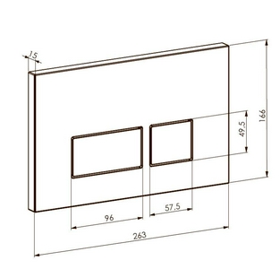 Клавиша двойного смыва Boheme 664-G, цвет золото ZZ Boheme Универсал 664-G