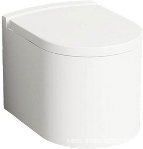 Крышка для унитаза, с микролифтом, без сиденья, литой камень S-Stone, матовый, цв.белый,  ZZ Salini Gemelli 260221M