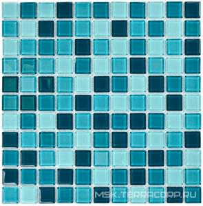 Мозаика Bonaparte Мозаика стеклянная Sea wave-1  (25x25x4) ZZ 30x30