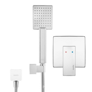 Душевой набор: смеситель встраив. в стену с внутр.частью, ручной душ, шланг 1,75м, кронштейн, шланговое подсоединение, (цв.хром), Platta ZZ Swedbe platta 5534