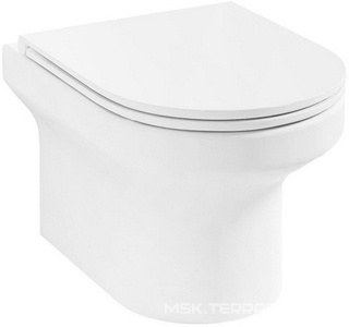 Унитаз подвесной, безободковый, в комплекте с тонким сиденьем, креплениями, цв. белый KL Jacob Delafon Elite EDX114RU-00