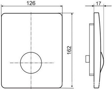 Клавиша ручного смыва воды писсуара (высококачественный пластик цв.хром глянц.),  U100 ZZ Villeroy & Boch ViConnect 92194461