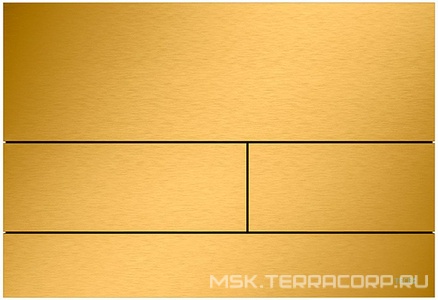 Панель смыва с двумя клавишами, для застенного модуля д/унит., д/горизонт/вертик. установки, (металл цв.сатин, позолоченный),  ZZ Tece TECEsquare 9240838