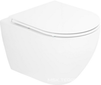 Унитаз подвесной, безободковый 495x360мм, без сиденья, крепёж в компл., смыв Tornado,  ZZ BelBagno Amanda-Tor BB051CH-TOR-FC