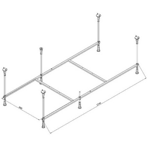 Каркас для ванны 170х70 см AMPM FUNC W84A-170-070W-R