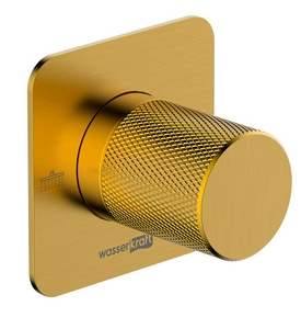 Переключатель на 2 выхода., скрытая внутренняя часть в компл., цв. матовое золото, ZZ Wasserkraft Schunter А306