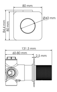 Переключатель на 2 выхода., скрытая внутренняя часть в компл., цв. матовое золото, ZZ Wasserkraft Schunter А306