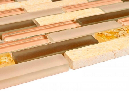Мозаика Bonaparte Мозаика стеклянная с камнем Shell Stone (15x15x8) ZZ 30x30