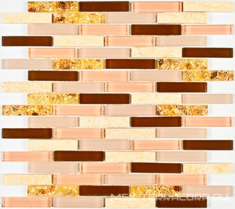 Мозаика Bonaparte Мозаика стеклянная с камнем Shell Stone (15x15x8) ZZ 30x30