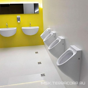 Писсуар подвсной 210х300хh535мм, подвод воды из стены, крепеж в компл.,  ZZ Kerasan Aquatech 373501