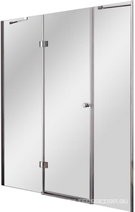 Душевая дверь1500x1950 мм, стекло-прозрачное, профиль-хром,  ZZ Cezares Verona VERONA-W-B-13-30+60/60-C-Cr