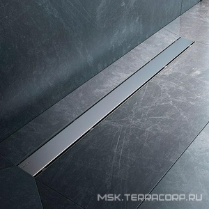 Душевой трап (лоток) 90 AM.PM PrimeFlow W02SC-U11-090-04SB комбинированный затвор со стальной матовой решеткой под плитку ZZ AMPM Универсал W02SC-U11-090-04SB