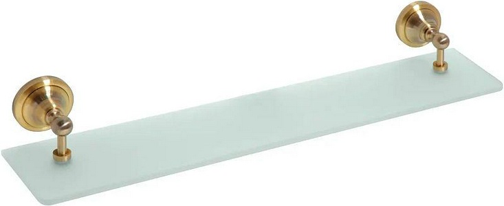 Полка для ванной стеклянная 600x120x87мм, (цв.бронза),  ZZ Bemeta Retro 144102247