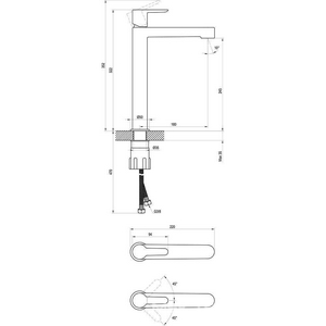 Смеситель для умывальника Puri PU 015.00 высокий Ravak PURI X070114