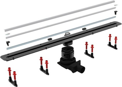 Дренажный канал 750мм, (готовый комплект: сифон d50 выход вбок 48л/мин, затвор гидро, мин h монтажа 72мм),  +, Pestan ZZ Pestan Confluo Slim Line 13100028