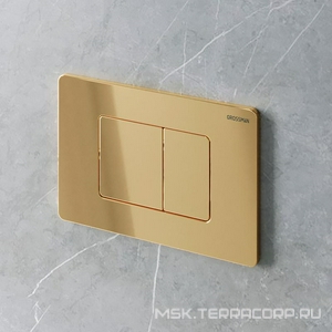 Клавиша смыва, двойной смыв, нержавеющая сталь, цв. глянцевое золото Grossman Classic 700.K31.04.30M.30M