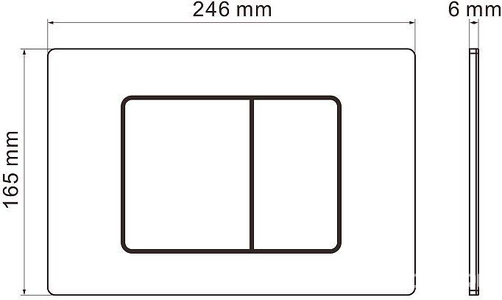 Клавиша смыва, двойной смыв, нержавеющая сталь, цв. глянцевое золото Grossman Classic 700.K31.04.30M.30M