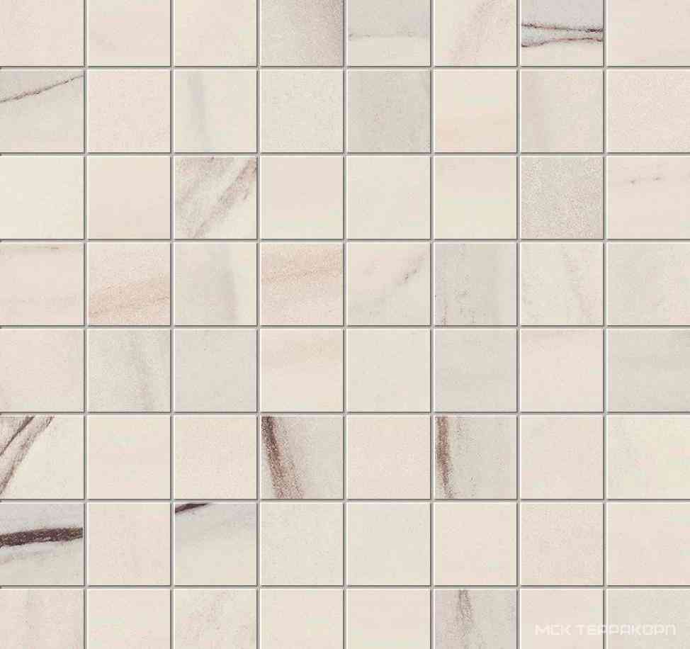 Marvel Bianco Fantastico Mosaico Matt  ZZ 30x30