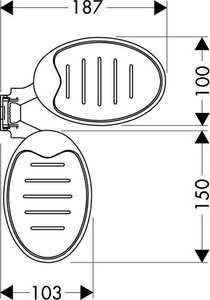 Набор 2-х мыльниц для установки на штанге  Unica, хром ZZ Hansgrohe Raindance 28698000