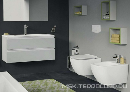 Биде подвесное 360х530мм, крепёж в компл.,  Ideal Standard Tesi T457001  / (старый арт.T355201)