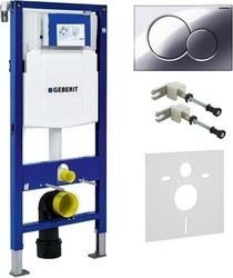 Комплект  Система инсталляции для унитазов Geberit Duofix Delta 458.124.21.1 3 в 1 с кнопкой смыва 54x36x31 Ideal Standard Connect s322825
