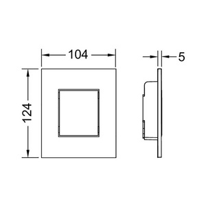 Панель смыва для писсуара с клавишей, (цв.хром матовый),  Urinal ZZ Tece TECEnow 9242401