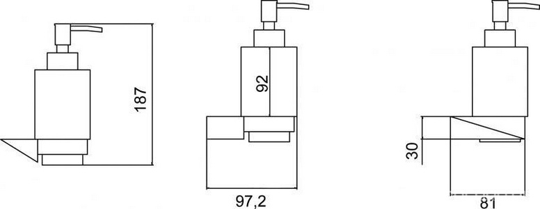 Дозатор для жидкого мыла, подвесной, цв.золото ZZ Boheme New Venturo 10317-G