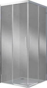 Душевой уголок 900x900хh1950мм, квадратн., раздвижные двери, (стекло прозрачное 6мм Easy Clean, фурн.цв.хром),  ZZ Vincea Soft VSS-3SO900CL