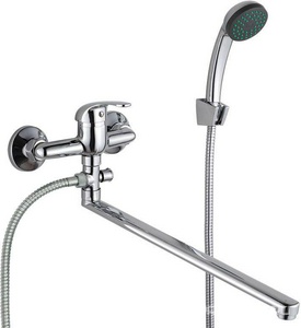 Смеситель для ванны/душа, длинный излив 450 мм, с установочным комплектом, аксессуарами, хром XX Veragio Triumph VR.TRM-2705.CR