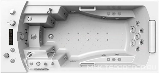 Акриловая ванна Radomir Ривьера медицинская| 220x100x50